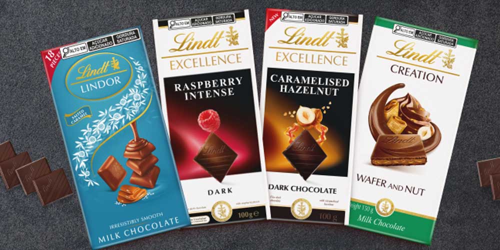 Lindt Lança Novos Tabletes de Chocolate no Brasil