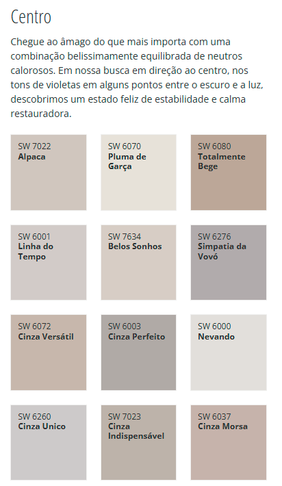 Guia de cores para casa